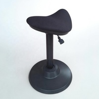 Chaise de jeu de bureau ergonomique pivotante refroidissant le tabouret de selle confortable ascenseur pneumatique tissu durable de base large d'acier inoxydable