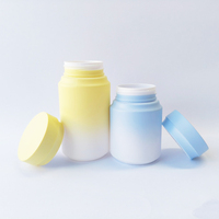 Conteneur vide personnalisé pour poudre de protéines, pot en plastique mat, capsule, bouteille en plastique mat avec couvercles et boîte 80 120ML