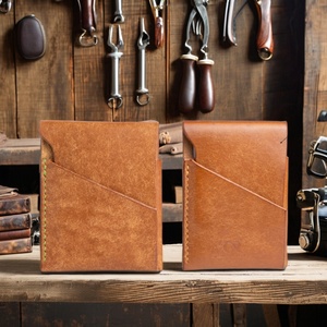 For Customized Men's Genuine Leather <b>RFID</b> Blocking Open Closure Slim Travel <b>Wallet</b> & Card Holder - Product Image 6