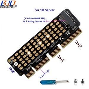 2026 新しい PCI-E 4.0 PCIe 3.0 4X から M.2 M-Key コンバータ アダプタ (2230 2242 2260 2280 M2 NVME SSD 対応) 1U サーバー用 - Product Image 1