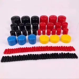sleeve tube Rubber End all kinds of size ID Vinyl Round Tube Bolt Cover Thread Protectors Red/black/blue