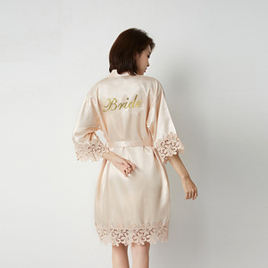 <span class=keywords><strong>Bata</strong></span> <span class=keywords><strong>de</strong></span> noche con dobladillo <span class=keywords><strong>de</strong></span> encaje para mujer, maquillaje bordado, kimono <span class=keywords><strong>de</strong></span> novia y <span class=keywords><strong>dama</strong></span> <span class=keywords><strong>de</strong></span> honor, albornoz <span class=keywords><strong>de</strong></span> satén 2068 - Product Image 5