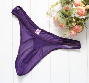 ชุดชั้นในซีทรูสำหรับผู้ชาย,กางเกงในซีทรูบางเป็นพิเศษแบบตาข่ายสายหนังชุดชั้นในยั่วยวนเอวต่ำสำหรับผู้ชาย - Product Image 4