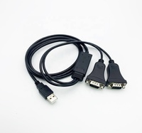 Convertidor de serie DB9, Cable USB AM a 2 puertos, de alta calidad, venta directa de fábrica