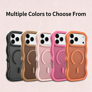 Funda Magnética para Teléfono con Diseño Ondulado, Acrílica Mate Antihuellas, para iPhone 17, 17 Air, 17 Pro Max/18 Pro/18 Pro Max - Product Image 1