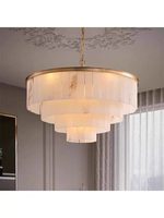 Lustre de luxe en pierre de cristal verte de grande taille pour hall, loft, escalier, projet personnalisé, lustre moderne suspendu au plafond à LED