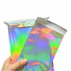 Custom logo Glossy Glitter Self-adhesive Waterproof Envelopes Mailing rainbow Metallic <b>Clothing</b> Shipping <b>Bags</b> Shoes Socks - Product Image 6