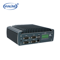 Casing Logam 2RS485 COM Box Pc di Tel J6412 Mini Pc Industri