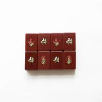 Juego de Mahjong Americano con Temática de Chocolate, Fichas de Mahjong Acrílicas Personalizadas de Una Sola Capa para Viajes, Entretenimiento en el Hogar con Dados