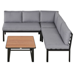 <span class=keywords><strong>Mobili</strong></span> moderni esterni in alluminio L set tavolo regolabile da giardino divani con terrazza componibile balcone cortile Veranda gruppo di posti a sedere - Product Image 2