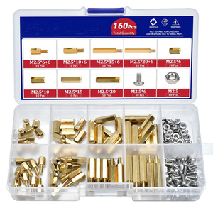 Hexagonal Copper <b>Spacer</b> Set M2.5 160Pcs Electronics Repair Parts Boxed - Product Image 1