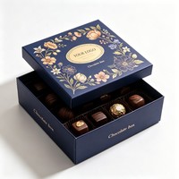 Boîte en carton écologique personnalisée avec logo imprimé pour chocolats de fête, emballage cadeau de détail pour bonbons