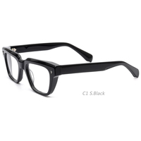 Lunettes de vue rectangle élégantes pour hommes, montures en acétate, bon marché, tendance 1361