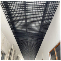 Tuile de plafond suspendu en aluminium à grille ouverte et décoration de plafond à cellules suspendues en aluminium métallique