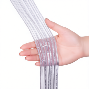 Camicetta in Chiffon da Donna a Righe, Trasparente, Casual, per Tutti i Giorni, Vestibilità Regolare, per Tutte le Stagioni, Top Semitrasparente - Product Image 1