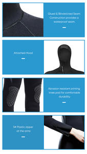 Impresiones personalizadas para hombres y mujeres profesional 5mm pecho Zip negro neopreno traje de buceo Unisex sublimación traje de neopreno - Product Image 5