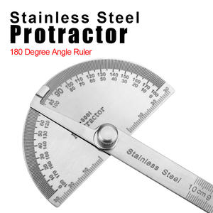 <span class=keywords><strong>Metal</strong></span> açı bulucu 180 derece iletki paslanmaz çelik ahşap araçları döner ölçüm cetveli gonyometresi açı cetvel - Product Image 3