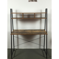 Bureau de direction moderne pliable en fer noir convertible pour usage domestique ou commercial