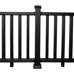 Clôture de terrasse extérieure temporaire en WPC avec <span class=keywords><strong>garde</strong></span>-<span class=keywords><strong>corps</strong></span> en composite Rampe d'escalier et de <span class=keywords><strong>balcon</strong></span> en plastique et <span class=keywords><strong>bois</strong></span> - Product Image 2