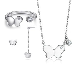 Regalo del Día de San Valentín Joyería fina S925 Conjuntos de joyas de mariposa de plata esterlina para mujeres - Product Image 1
