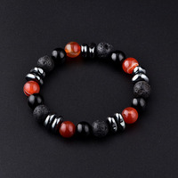 Bracelet en Pierres Naturelles Mélangées Irrégulières 10 mm de Haute Qualité, Bijou Tendance Cadeau pour Hommes et Femmes