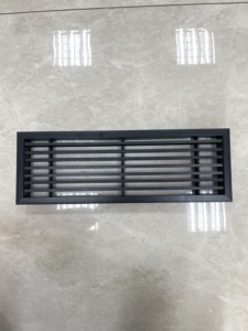 <span class=keywords><strong>Grille</strong></span> linéaire en plastique moderne avec lames réglables noires pour la <span class=keywords><strong>ventilation</strong></span> - Product Image 2