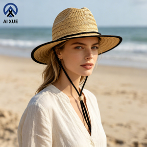 Chapeau de <span class=keywords><strong>paille</strong></span> ajouré personnalisé avec logo, fabrication depuis 16 ans, vente en gros, faible MOQ - Product Image 1