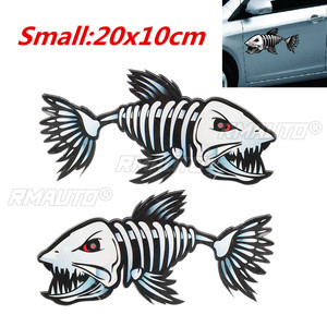 2/4 pegatinas de vinilo de esqueletos de peces (izquierda y derecha) para kayak, barco de pesca, coche, gráficos, accesorios y piezas para vehículos - Product Image 1