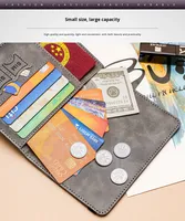 Portefeuille de voyage en cuir PU de luxe de haute qualité avec blocage RFID, rangement pour documents et porte-cartes de crédit pour carte d'identité et passeport