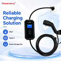 Chargeur EV portable 3,5 kW 16A Type 2 monophasé 230Vac avec prise Schuko IP65 câble de 5m pour la recharge de véhicules électriques à domicile ou au garage en Europe