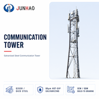 Pabrik Menara Baja Galvanis Celup Panas Produksi Turnkey 25m 35m 45m Produsen Perakitan Menara Base Station