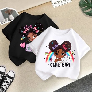 <span class=keywords><strong>T</strong></span>-<span class=keywords><strong>shirt</strong></span> per bambini con stampa di ragazze carine, top estivi casual con scollo rotondo e maniche corte per ragazze, abbigliamento per bambini - Product Image 2