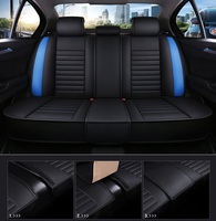Housses de siège de voiture universelles en cuir de luxe, ensemble complet respirant toutes saisons, 5 pièces avec coussins pour camions et SUV
