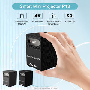 Prix usine Android 9 DLP <span class=keywords><strong>Projecteur</strong></span> Mini <span class=keywords><strong>LED</strong></span> Rechargeable pour Wi-Fi 1080P Résolution 3D Ready Pocketable 4GB RAM Home - Product Image 2