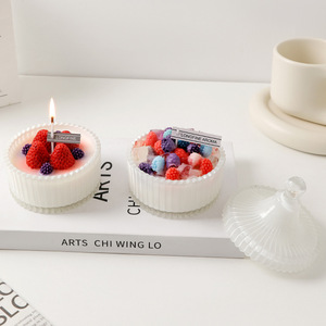 Velas perfumadas de cera de soja, vela creativa de fruta de fresa, decoración de cumpleaños, regalos, recuerdos, decoraciones de dormitorio - Product Image 2