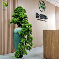 Pigne artificielle décorative en pot, style bonsaï, réaliste, pour la maison, le bureau ou le jardin zen