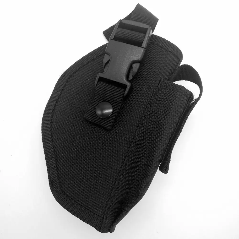 ซองเข็มขัดยุทธวิธี1000D พร้อมถุงใส่สำหรับปืนพกด้านนอกสายรัดเอวซองใส่ปืนอเนกประสงค์สีดำสำหรับมือขวา