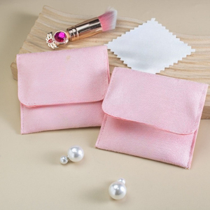 Bolsa de Tela Rectangular de Microfibra de Lujo para Guardar Joyas, Collares y Pendientes, de la Fábrica Fuchen Source, con Compartimento Oculto - Product Image 3