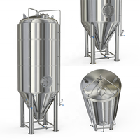Fermenteur mince et haut de 2000 L en promotion |   Acier inoxydable 304/316 |   Veste à double refroidissement |   Réservoir de brasserie de grand volume