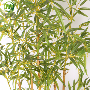 Bonsai di bambù artificiale di alta qualità per interni/esterni, realistico, con foglie in seta e plastica, pianta finta in vaso - Product Image 5