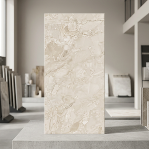 Romano Beige Polished Glazed Porcelain Tiles 600x1200mm Glossy Ceramic Floor Wall Tiles For Living Room - Product Image 3