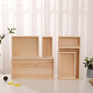 <span class=keywords><strong>Petite</strong></span> boîte de rangement cadeau simple <span class=keywords><strong>sans</strong></span> <span class=keywords><strong>couvercle</strong></span> étui <span class=keywords><strong>en</strong></span> <span class=keywords><strong>bois</strong></span> de pin bijoux plateau d'emballage <span class=keywords><strong>en</strong></span> <span class=keywords><strong>bois</strong></span> massif - Product Image 3