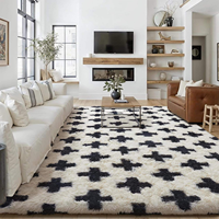 Tapis de sol moderne pour salon, chambre à coucher, canapé-lit, tapis en peluche doux à poils longs pour chambre et salon