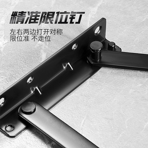 Heavy Duty Foldable Sofa Spring Hinge 4mm Thickened Black Cold Rolled Steel Antirust Furniture Hinge Surface Mount - Product Image 1