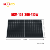 Panneau solaire monocristallin 108 cellules Module PV 400W dans les panneaux solaires pour système de stockage d'énergie solaire