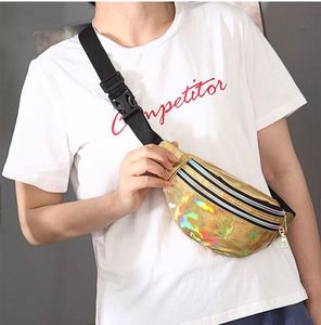 Sac de taille pour femme en PU tendance, scintillant, laser, holographique, iridescent, imperméable, sac de poitrine, sac bandoulière pour le sport - Product Image 3