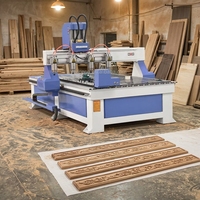 Machine de gravure CNC à 3 axes et 4 têtes 1325 pour le travail du bois à vendre