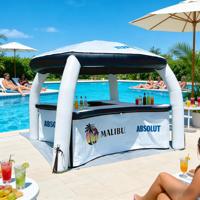 Bar de plage gonflable en PVC de qualité commerciale DST avec une capacité de 100 à 500 kg, logo personnalisé et garantie de 3 ans pour les événements