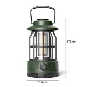 Lanterne de Camping LED Portable, Source de lumière COB noire, étanche, utilisation en extérieur, 10 pièces/lot - Product Image 5