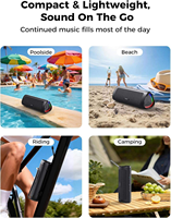 Enceinte sans fil portable camouflage avec poignée, 20W, basses puissantes, étanche IPX6, pour le camping, la randonnée, les voyages en plein air